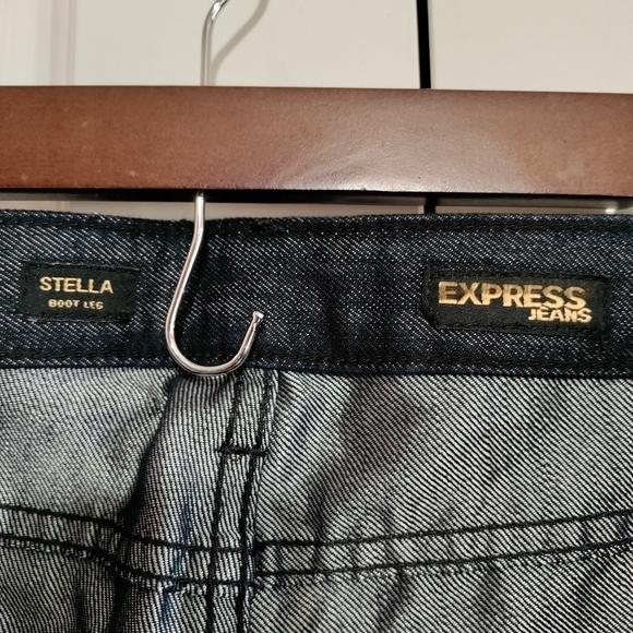 Express Stella Boot Leg Jeans Size 2 Shimmer and Embellished - Picture 7 of 10